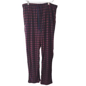 Nautica Sleepwear Pajama Pants Medium Mens‎ Blue Red Check Straight Leg Pockets